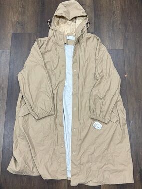 ASOS Curve Beige Hooded Trench Coat